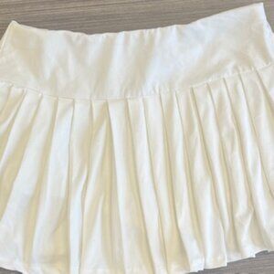 Women's Mini Pleated Skirts Size L, white